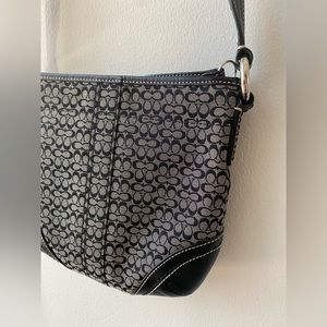 Vintage 90’s Coach Black Monogram Crossbody Purse